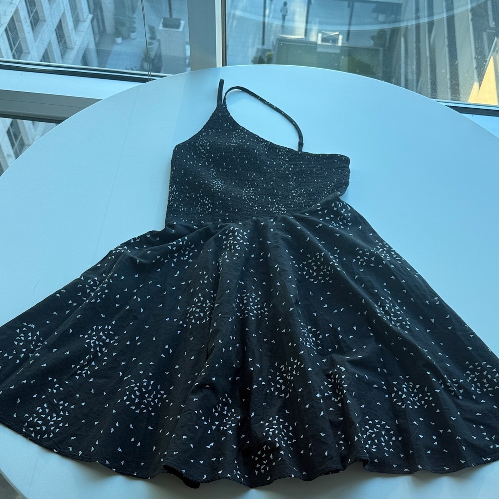 Urban Outfitters Black One-Shoulder Dress with White Speckles sz S, NWT